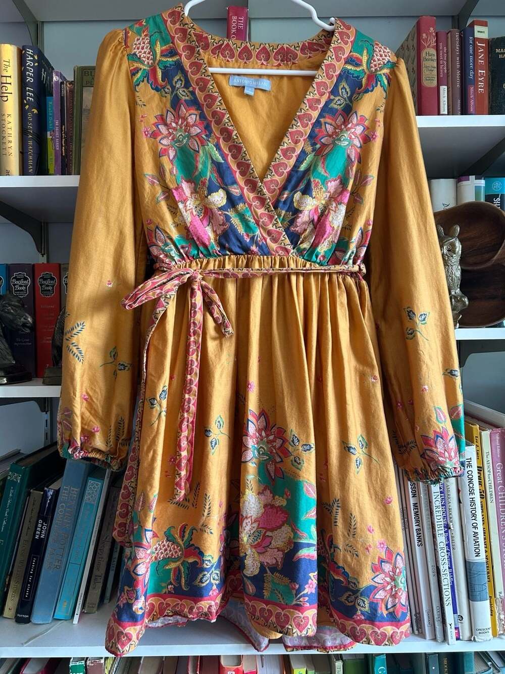 Antonio Melani Emma Ginger Floral Print Long Sleeve Mini Dress